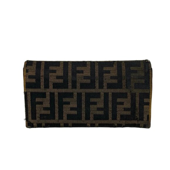 FENDI Zucca 8m0009 Beige Black Jacquard - Long Wallet - Picture 2 of 13